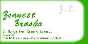 zsanett brasko business card